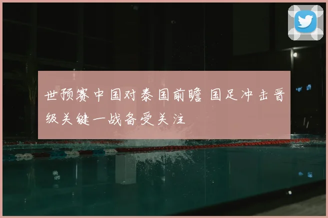 世预赛中国对泰国前瞻 国足冲击晋级关键一战备受关注